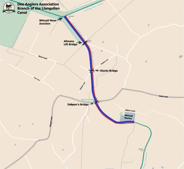 Llangollen Canal Stretch map