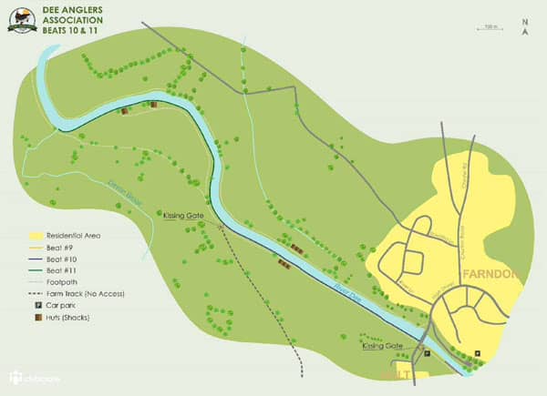 Dee Anglers Association Beats 10 & 11 map